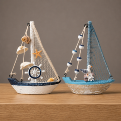 Nautical Elegance Miniature Sailboat Decor