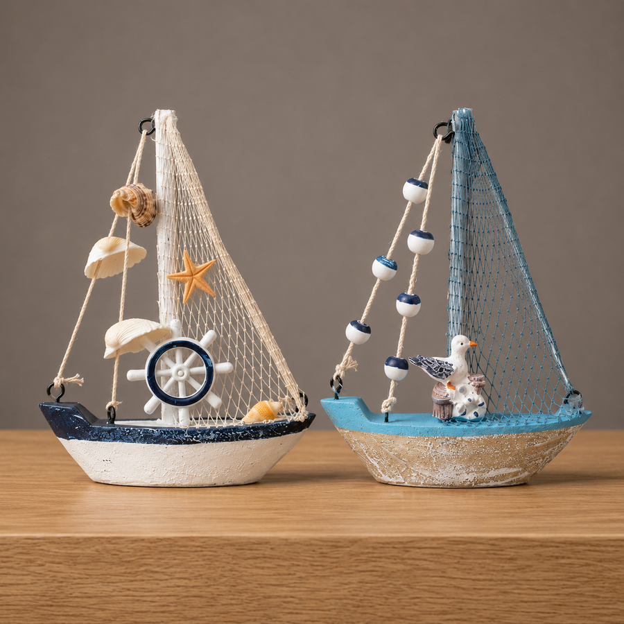Nautical Elegance Miniature Sailboat Decor
