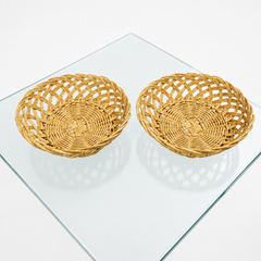 Premium Handcrafted Woven Material Multi-Purpose Basket 2 piece