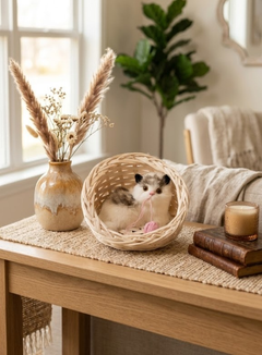 Kishmish Cat Toy with Basket - Home Decor Gift Piece