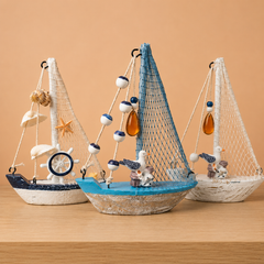 Nautical Elegance Miniature Sailboat Decor