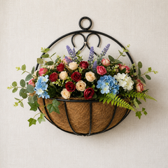 Half Round Wall Hanging Planter Basket with Coco Coir Liner
